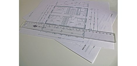 Flat ruler, 200 mm, plastic, transparent