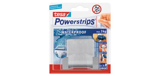 Powerstrips CROCHET DOUBLE 'WAVE' WATERPROOF, en inox