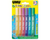 Colle scintillante Glitter Glue Shiny, 6 x 10 ml