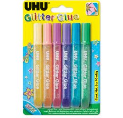 Colle scintillante Glitter Glue Shiny, 6 x 10 ml