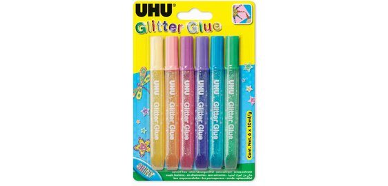Colle scintillante Glitter Glue Shiny, 6 x 10 ml