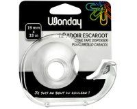 Dévidoir manuel, transparent, en plastique, vide