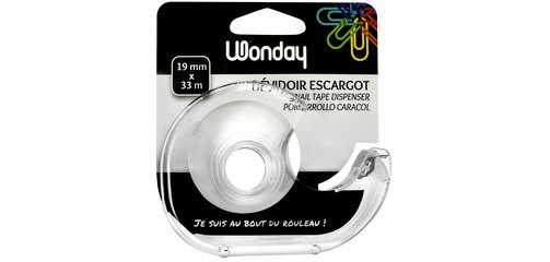 Dévidoir manuel, transparent, en plastique, vide