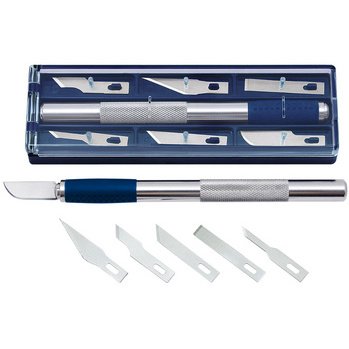 Scalpel de bricolage, longueur: 150 mm, incl. 6 lames