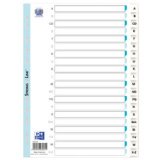 ELBA Intercalaires en plastique, A-Z, A4, 20 touches, blanc