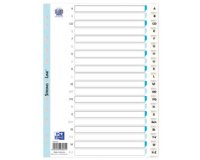 ELBA Intercalaires en plastique, A-Z, A4, blanc, 20 touches