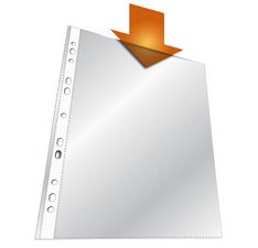 Geperforeerde hoesjes, A4, PP, transparant, 0,045 mm