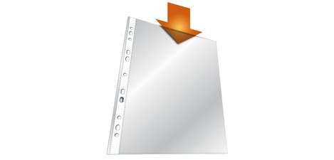 punched pockets, A4, PP, transparent, 0.045 mm
