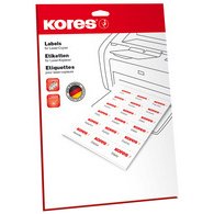 Korex Etiquette universelle, 70 x 36 mm, 25 feuilles, blanc