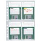 Pochette pour disquettes, pour 4 x 3,5' disquettes,
