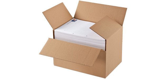 Carton à fond automatique, pour formats A4, marron