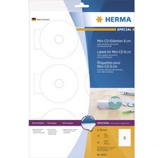 Etiquette pour mini CD/DVD SPECIAL, diamètre: 78 mm
