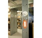 Aimant à crochet, blanc, diamètre: 47 mm