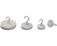 Aimant à crochet, blanc, diamètre: 36 mm