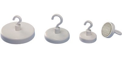 Magnetischer Haken weiß, Durchmesser 47 mm