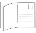 étiquettes carte postale, 95 x 145 mm, blanc