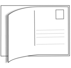 étiquettes carte postale, 95 x 145 mm, blanc