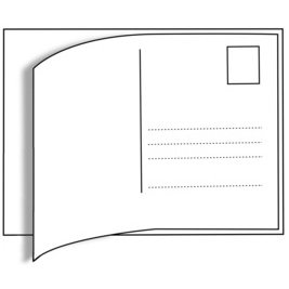 Postkaartetiketten, 95 x 145 mm, wit