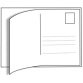 Postkaartetiketten, 95 x 145 mm, wit