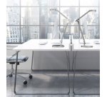 Low-consumption LED desk lamp SENZA, gray