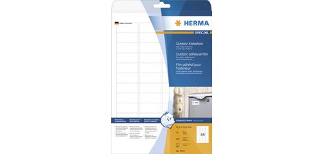 Etiquette en film adhésif Outdoor SPECIAL, 45,7x21,2mm