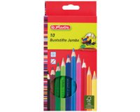 Kleurpotloden Jumbo zeshoekig - kartonnen etui van 10 stuks