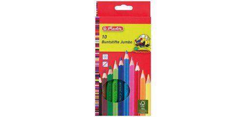 Crayons de couleur Jumbo, hexagonal, étui en carton