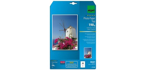 papier photo jet d'encre, satiné mat, A4, 190 g/m2