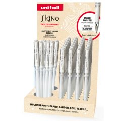 Gel ink rollerball pen SIGNO UM-153W/36, white
