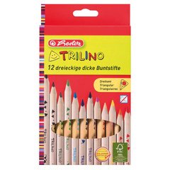 Crayon de couleur triangulaire Trilino, étui de 12