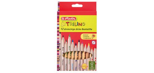 Crayon de couleur triangulaire Trilino, étui de 12