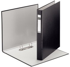 Ringmap Standard, A4-formaat, 2 D-ringen, zwart