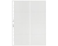 Pochette perforée pour 16 cartes de visite, format A4