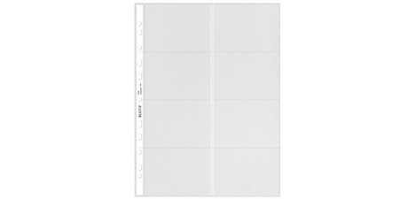 Pochette perforée pour 16 cartes de visite, format A4