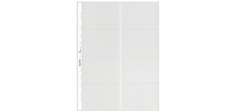 Pochette perforée pour 16 cartes de visite, format A4