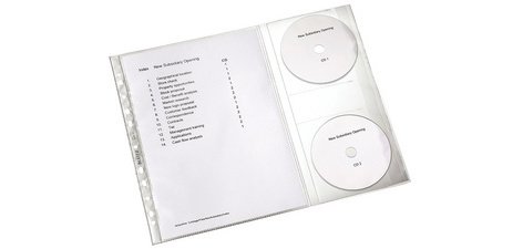 Pochette Leitz 4761 11 perf PP 0.12mm avec housse CD