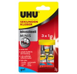 Secondelijm MINIS GEL - 3 tubes van 1 g