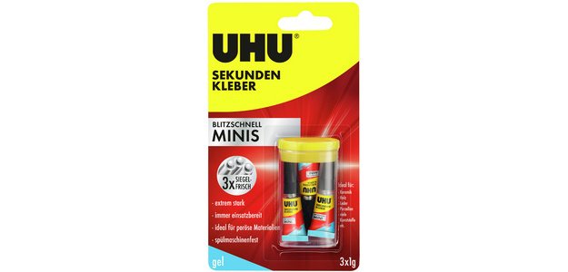 Instant Adhesive MINIS GEL, 3 tubes of 1 g