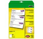 cartes de correspondance PC, format DL, 185g/m2, blanc