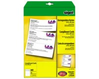 cartes de correspondance PC, format DL, 185g/m2, blanc