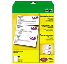 cartes de correspondance PC, format DL, 185g/m2, blanc