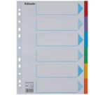 Intercalaires A4 carte colorée Esselte 6 onglets - 1 jeu
