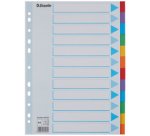 Intercalaires A4 carte colorée Esselte 12 onglets - 1 jeu