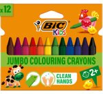 BIC Crayon de cire Plastidecor Triangle, étui de 12
