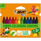 BIC Crayon de cire Plastidecor Triangle, étui de 12