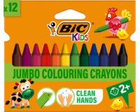 BIC Crayon de cire Plastidecor Triangle, étui de 12