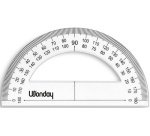 Rapporteur 180 degrés, en plastique, 120 mm