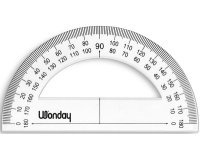Rapporteur 180 degrés, en plastique, 120 mm
