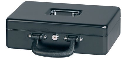 Caisse à monnaie avec trieur de pièces, noir