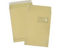 Pochettes à soufflets, C4, 229 x 324 mm, kraft brun